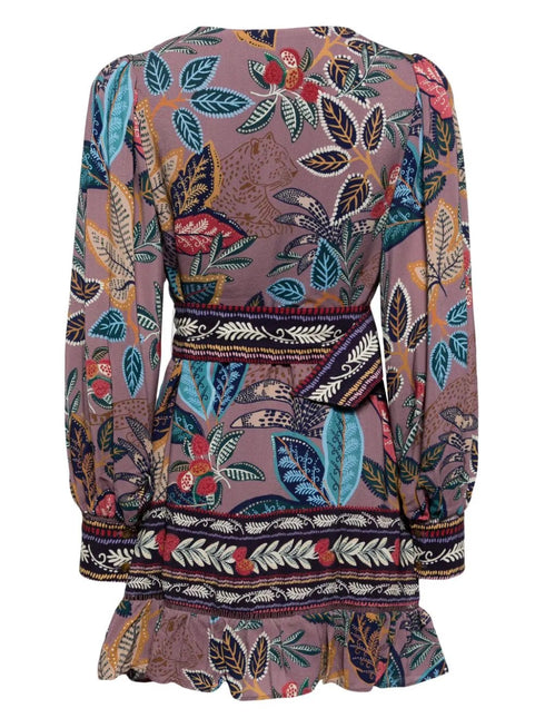 WILD NIGHT LAVENDER LONG SLEEVE MINI DRESS